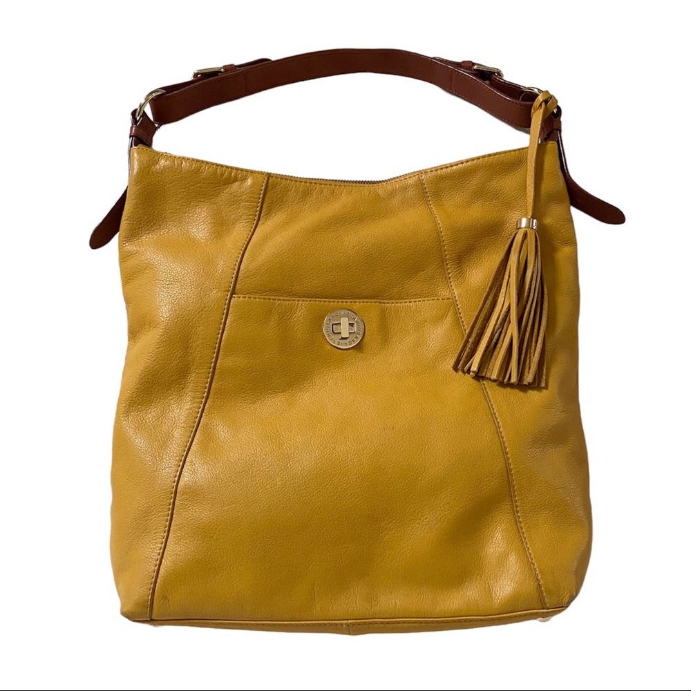 ISAAC MIZRAHI BRIDGEHAMPTON LEATHER HOBO BAG